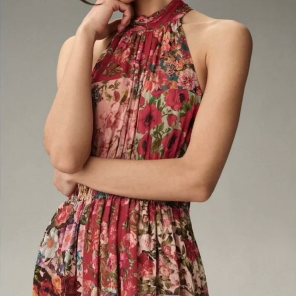 Anthropologie Multicolor Floral Maxi Dress